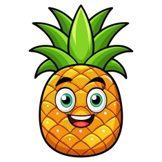 Craft Supply Classroom Cutout | Cartoon or Plain Pineapple Fruit Cutout